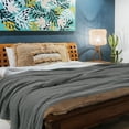 thumbnail image 1 of PiccoCasa 100% Cotton Waffle Weave Blanket for Couch/Bed Lightweight Blanket for All Season Dark Gray 90" x 90", 1 of 8