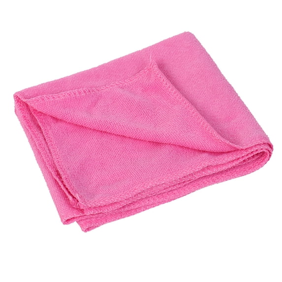 PiccoCasa 100% Polyester Hand Towel 28" x 12" Highly Absorbent Bathroom Fuchsia