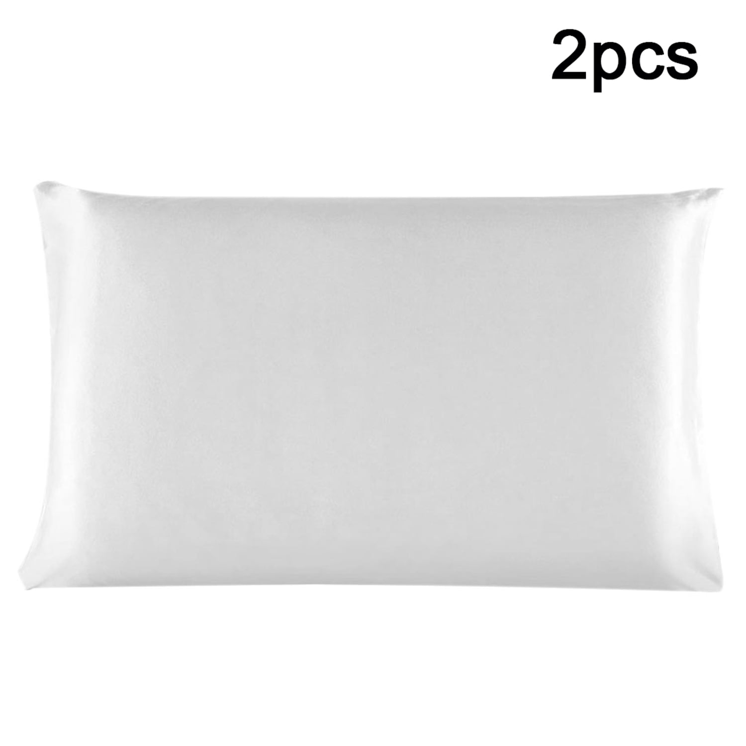 PiccoCasa 100% Silk Pillowcase 2 Piece King Size Pillowcases, Pearl White