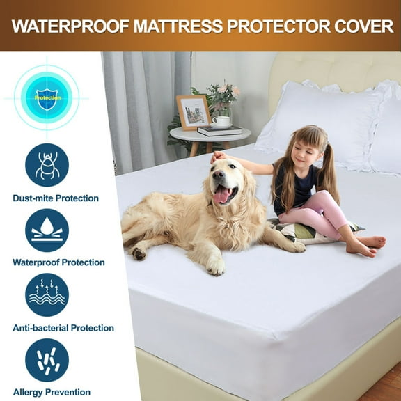 PiccoCasa 14" Deep Pocket Fitted Sheet Polyester Bottom Sheet, Twin