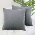 thumbnail image 1 of PiccoCasa 18"x18" Throw Pillow Covers Euro Decorative Throw Pillowcases Set of 2, Gray, 1 of 8