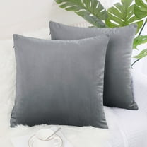 PiccoCasa 18"x18" Throw Pillow Covers Euro Decorative Throw Pillowcases Set of 2, Gray