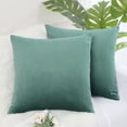 thumbnail image 1 of PiccoCasa 18"x18" Throw Pillow Covers Euro Decorative Throw Pillowcases Set of 2, Seagreen, 1 of 8