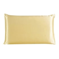 PiccoCasa 19 Momme Silk Pillowcase for Queen Size Pillow, Champagne, 20"x30"