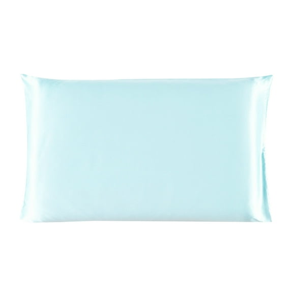 PiccoCasa 19 Momme Silk Pillowcase for Standard Size Pillow, Light Blue, 20"x26"