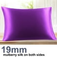 thumbnail image 1 of PiccoCasa 1Pc 19 Momme Silk Pillowcase with Envelope Closure Purple Standard/20"x26", 1 of 8