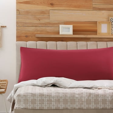 PiccoCasa 1Pc Comfortable-Soft Microfiber Pillowcase, King Burgundy