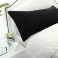 thumbnail image 1 of PiccoCasa 1Pc Silky-Soft 1800 Microfiber Long Body Pillowcase, King Black 20"x60", 1 of 6