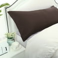 thumbnail image 1 of PiccoCasa 1Pc Silky-Soft 1800 Microfiber Long Body Pillowcase, Standard Brown 20"x48", 1 of 7