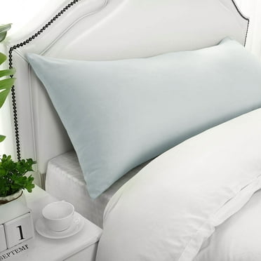 PiccoCasa 1Pc Silky-Soft 1800 Microfiber Long Body Pillowcase, Standard Light Gray