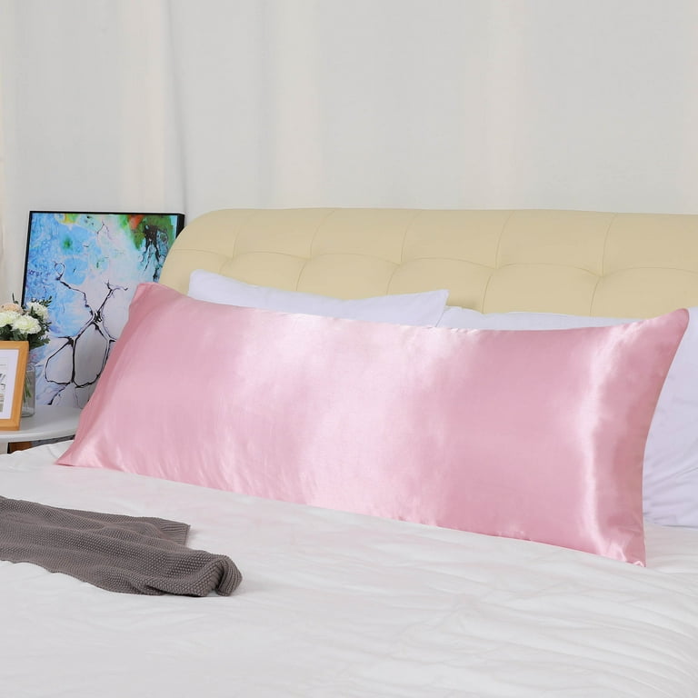 PiccoCasa 1Pc Soft Silky Satin Long Pillowcases for Bedding 20