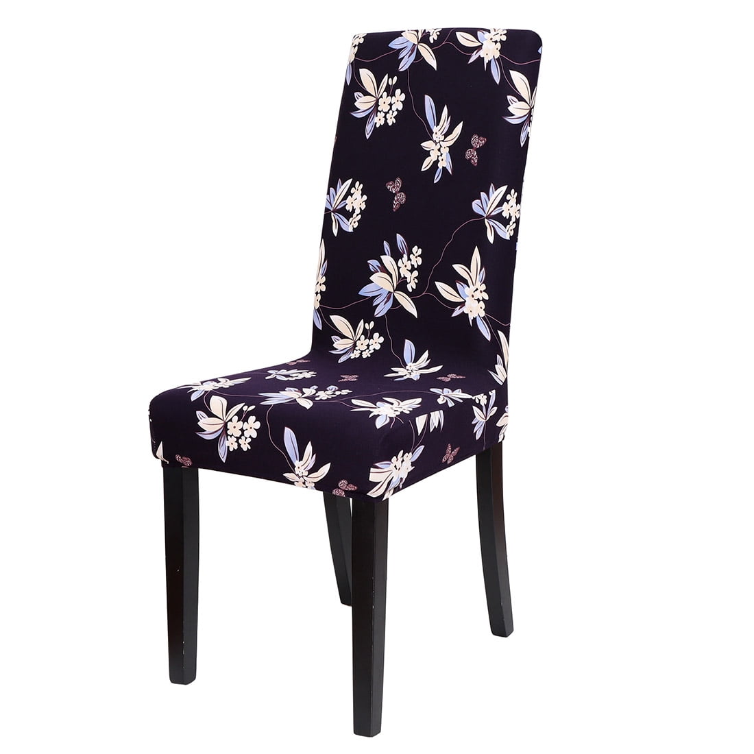PiccoCasa 1Pc Spandex Floral Print Stretchy Dining Room Chair