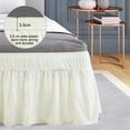 thumbnail image 1 of REGALWOVEN 1Pcs Polyester Brushed Bed Skirt Elastic Dust Ruffles 16 Inch Drop King Beige, 1 of 7
