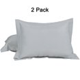 thumbnail image 1 of PiccoCasa 2 Pack 1800 Microfiber Oxford Pillowcases,  King Light Gray, 1 of 8