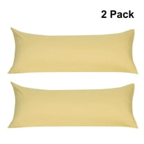PiccoCasa 2 Pack Body Pillwcases 1800 Microfiber Zippered Long Pillowcase, Jumbo Gold