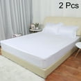 thumbnail image 1 of PiccoCasa 2Pcs Fitted Sheet Polyester Mattress Protector for Twin XL Size Bed, 1 of 6