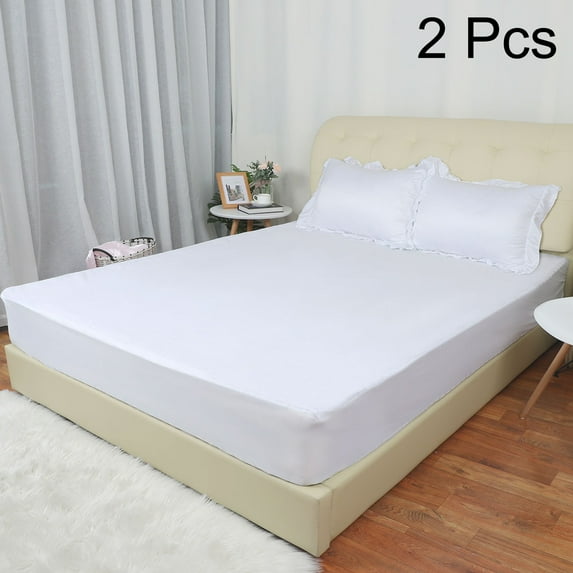 PiccoCasa 2Pcs Fitted Sheet Polyester Mattress Protector for Twin XL Size Bed