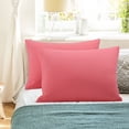 thumbnail image 1 of PiccoCasa 2 Pack Egyptian Cotton Pillowcases with Zipper Clourse King Coral Pink, 1 of 7