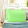 thumbnail image 1 of PiccoCasa 2 Pack Egyptian Cotton Pillowcases with Zipper Clourse Standard Green, 1 of 7