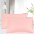 thumbnail image 1 of PiccoCasa 2 Pack Egyptian Cotton Pillowcases with Zipper Clourse Standard Light Pink, 1 of 8