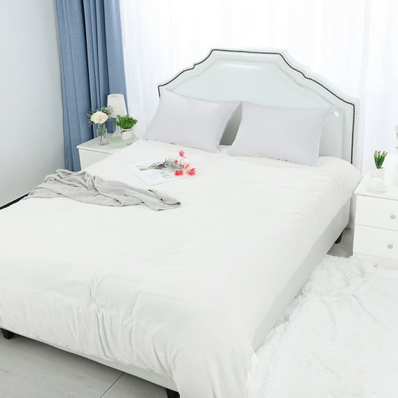 PiccoCasa 2 Pack Egyptian Cotton Pillowcases with Zipper King Light Gray