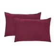 thumbnail image 1 of PiccoCasa 2 Pack King Pillowcases Soft 1800 Microfiber Pillowcases with Envelope Closure, Wine 20" x 36", 1 of 6