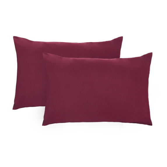PiccoCasa 2 Pack King Pillowcases Soft 1800 Microfiber Pillowcases with Envelope Closure, Wine 20" x 36"