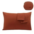 thumbnail image 1 of PiccoCasa 2 Pack Microfiber Pillowcases Soft Pillowcases with Envelope Closure, Non-Standard Rust Red, 1 of 8