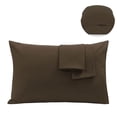 thumbnail image 1 of PiccoCasa 2 Pack Microfiber Pillowcases Soft Pillowcases with Envelope Closure, Standard Brown, 1 of 8