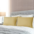 thumbnail image 1 of PiccoCasa 2 Pack Queen Pillowcases 1800 Series Brushed Microfiber Pillow Covers Envelope Closure Gold, 1 of 6