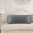 thumbnail image 1 of PiccoCasa 2 Pack Satin Body Long Pillowcases, Standard Grey, 1 of 8