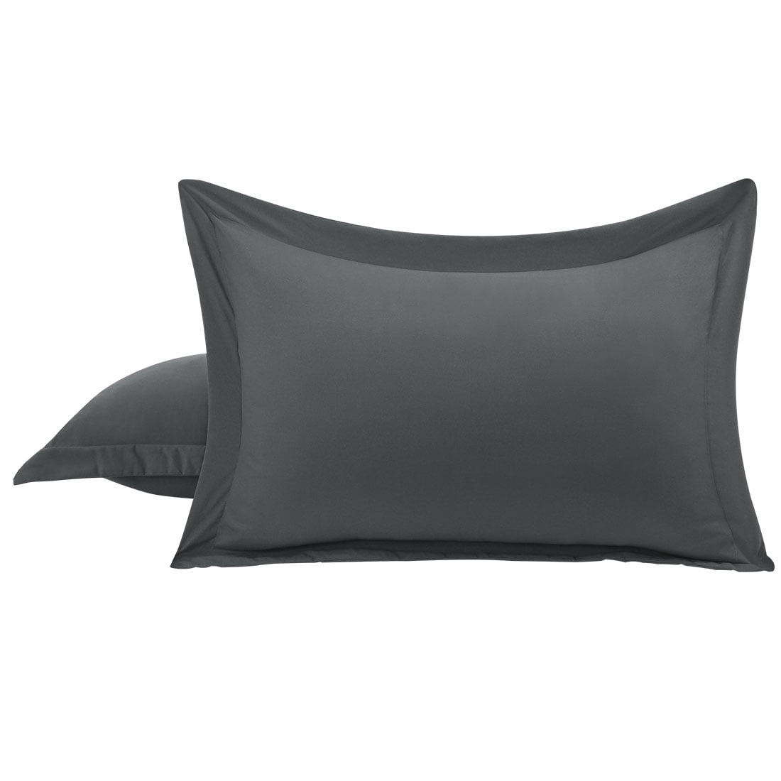 PiccoCasa 2 Pack Soft 1800 Series Brushed Microfiber Pillow Shams, Grey