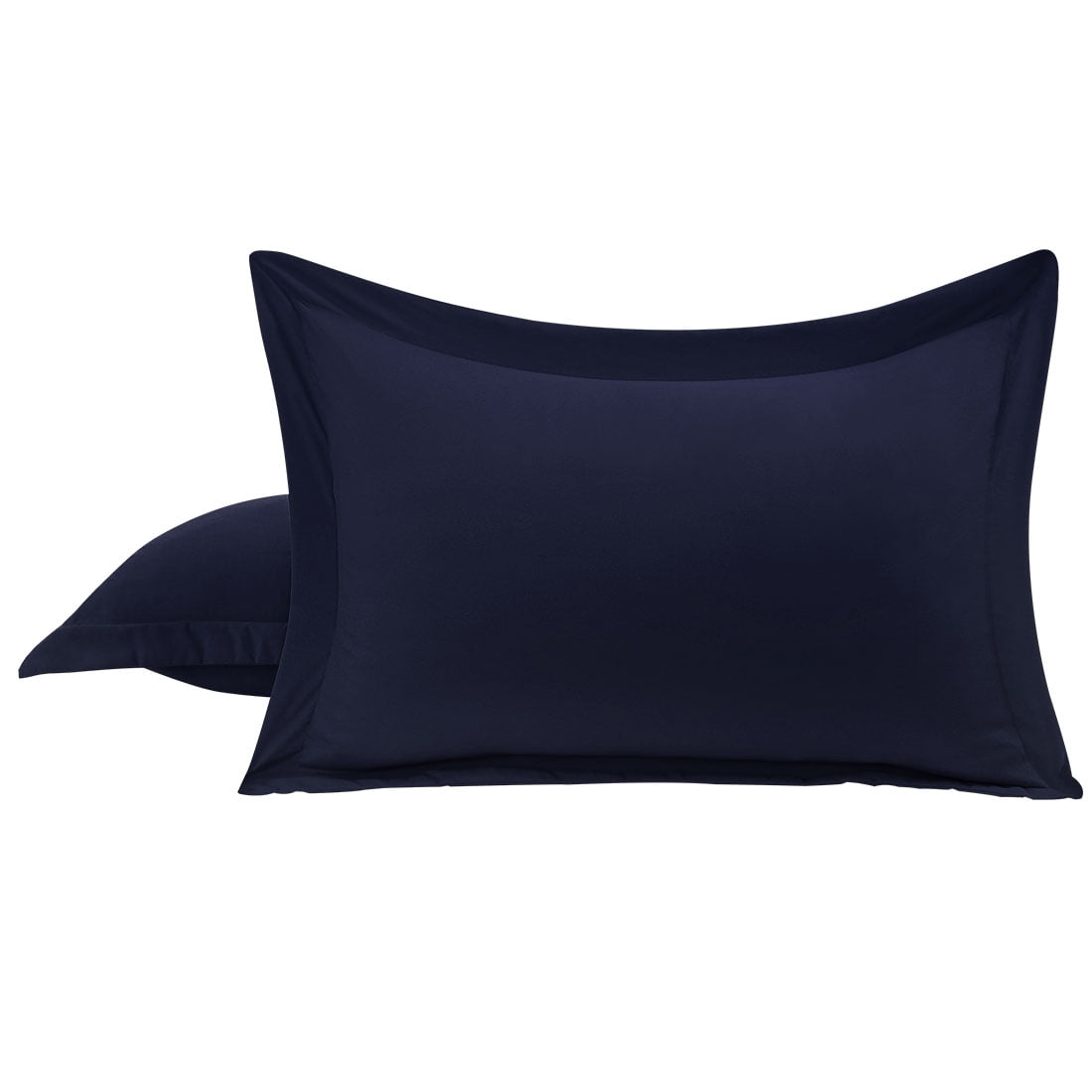 PiccoCasa 2 Pack Soft 1800 Series Brushed Microfiber Pillow Shams, Navy