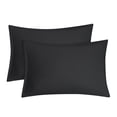 thumbnail image 1 of PiccoCasa 2 Pack Soft Microfiber Pillow Case, 14" x 20", Black Zipper Closure, 1 of 7