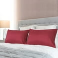thumbnail image 1 of PiccoCasa 2 Pack Soft Microfiber Pillow Case, 14" x 20", Burgundy Envelope Closure, 1 of 8