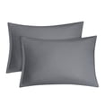 thumbnail image 1 of PiccoCasa 2 Pack Soft Microfiber Pillow Case, 14" x 20", Grey Zipper Closure, 1 of 7