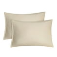 thumbnail image 1 of PiccoCasa 2 Pack Soft Microfiber Pillow Case, 14" x 20", Khaki Zipper Closure, 1 of 7