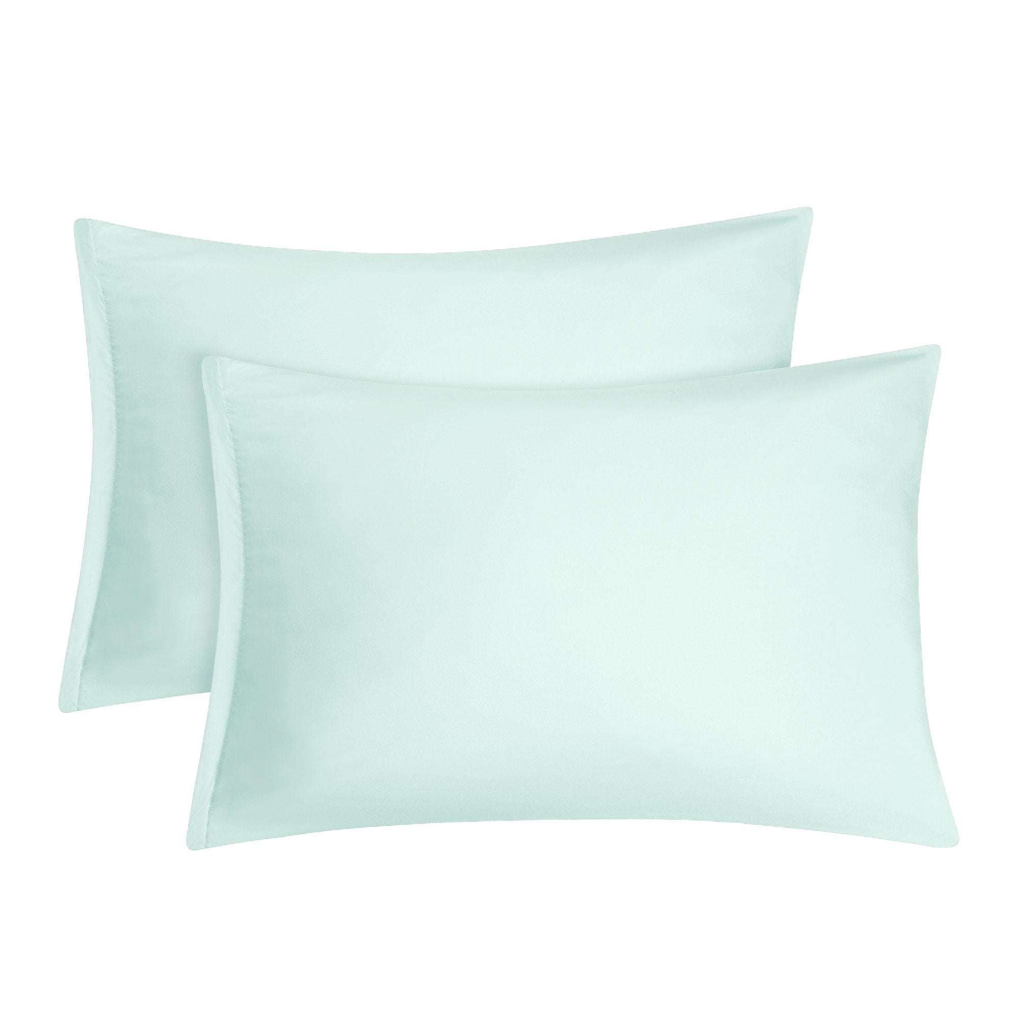 PiccoCasa 2 Pack Zipper Pillowcases Soft Brushed Microfiber Travel