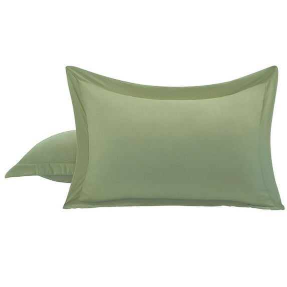 PiccoCasa 2 Packs Pillowcases Soft 1800 Microfiber Pillow Shams with No Zipper, King Sage