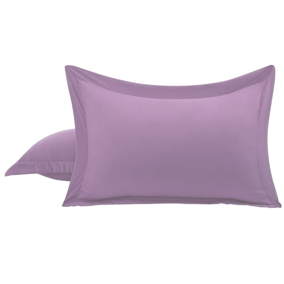 PiccoCasa 2 Packs Pillowcases Soft 1800 Microfiber Pillow Shams with No Zipper, Queen Lavender