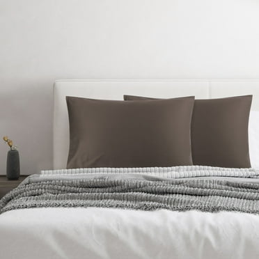 PiccoCasa 2 Pcs 100% Cotton Pillowcases Envelope Standard Beaver