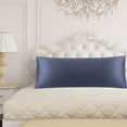 thumbnail image 1 of PiccoCasa 2 Pcs Body Pillowcases with Zipper Satin Long Pillowcover, Jumbo Slate Gray, 1 of 7