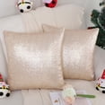 thumbnail image 1 of PiccoCasa 2 Pcs Sparkling Sequin Throw Pillow Covers 18" x 18'' Champagne, 1 of 8