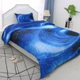 thumbnail image 1 of PiccoCasa 2 Piece Polyester Comforter Set Galaxies Quilt Set, Twin White Blue, 1 of 7