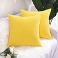 thumbnail image 1 of PiccoCasa 2 Piece Throw Pillow Cases Corn Striped Cushion Covers, Dark Yellow 26" x 26", 1 of 7