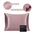 thumbnail image 1 of PiccoCasa 22 Momme Silk Pillowcase for Hair and Skin, Queen Mauve, 1 of 7