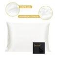 thumbnail image 1 of PiccoCasa 22 Momme Silk Pillowcase for Hair and Skin, Queen White, 1 of 7