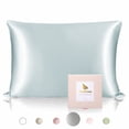 thumbnail image 1 of PiccoCasa 25 Momme Silk Pillowcase with Zipper Closure, Standard Silver Grey, 1 of 7