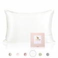 thumbnail image 1 of PiccoCasa 25 Momme Silk Pillowcase with Zipper Closure, Standard White, 1 of 9