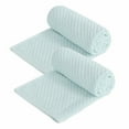 thumbnail image 1 of PiccoCasa 2PCS 100% Cotton Ribbed Hand Towels 13" x 29" Quick Dry Blue, 1 of 7
